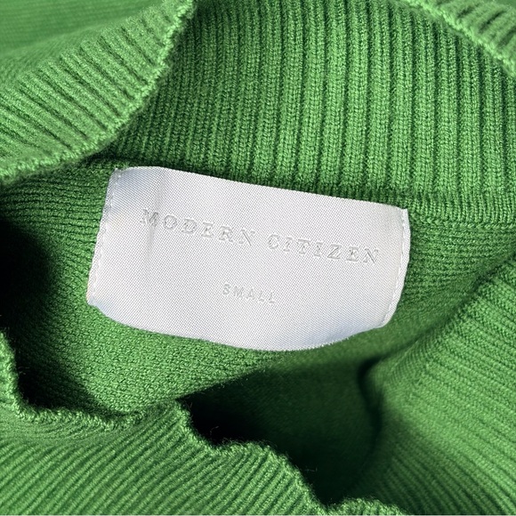 Modern Citizens Green Moya Mock Neck Sweater Dress - Picture 3 of 7